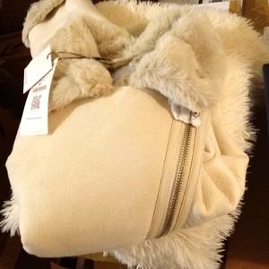 NWT Stradivarius aviator shearling